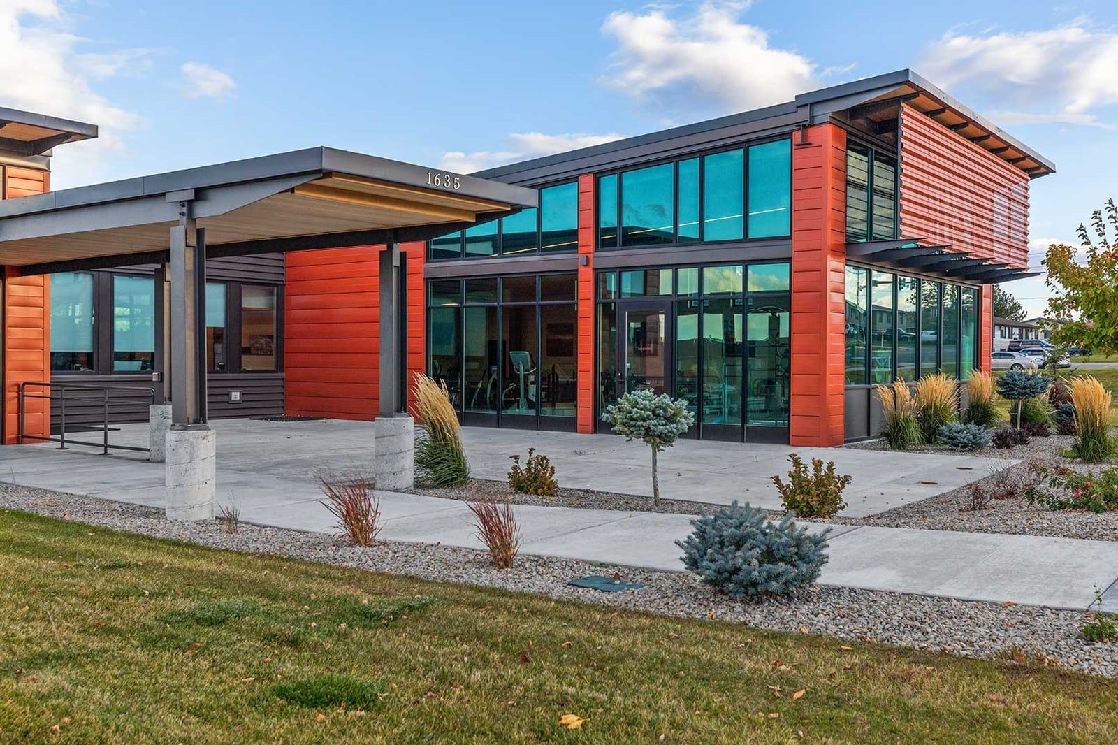 Modern commercial office building in Montana